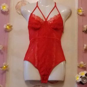 Cage Lace (M) Sexy Teddy Lingerie Bodysuit - NWOT